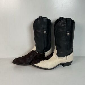 Dan Post Pony Hair On Cowhide Cowgirl Boots 7.5 M